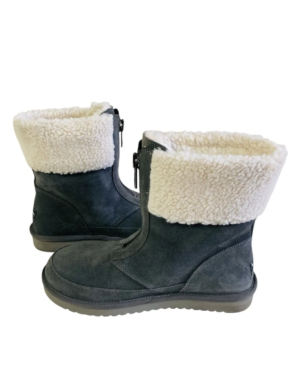 Koolaburra By Ugg Lytta Grey Suede Short Boot Size 8